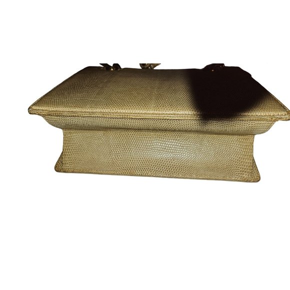 Gucci Honey Reptile Leather 2-way Bucket Bag w Chain Strap - Picture 9 of 16